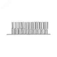 12-8308 Набор удлиненных торцевых головок 1/2 шестигранные CrV 10шт. 10-22мм Rexant 