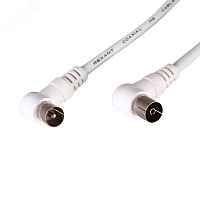 18-0022 Шнур TV Plug - TV Jack 1.5м угловой бел. Rexant 