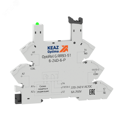 281155 Розетка для реле OptiRel G RR93-01-12-24U-6-V КЭАЗ 