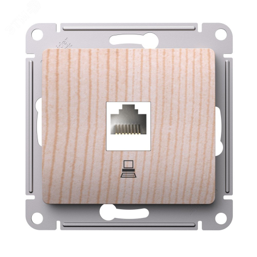 GSL001581K Розетка компьютерная Glossa RJ45 кат.5Е механизм сосна SE 