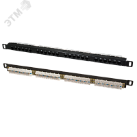 10-0404 Патч-панель высокой плотности 19дюйм 24хRJ-45 UTP 5e 0.5U SUPRLAN 