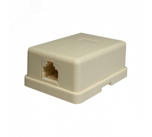 10-0305 Розетка компьютерная 6P4C (RJ-11) 1 порт бел. SUPRLAN 
