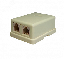 10-0306 Розетка компьютерная 6P4C (RJ-11) 2 порта SUPRLAN 