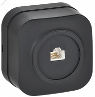 EKH10-K02M Розетка компьютерная ОП RJ45 кат.5E GLORY РК10-ХЧм черн. матов. IEK 