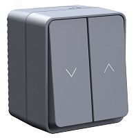 ATN544019 Выключатель для жалюзи 2-кл. ОП AtlasDesign PROFI 10А IP54 антрацит SE 
