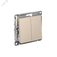 ATN001251S Выключатель 2-кл. AtlasDesign (сх. 5) 10AX быстрозажим. клем. механизм песочн. SE 