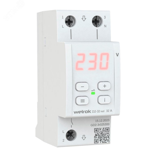D2-32 red Реле напряжения  Welrok 4660251140120