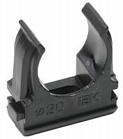 CTA10D-CF20-K02-100 Держатель для труб (клипса) CF20 с защелкой черн. ELASTA IEK 