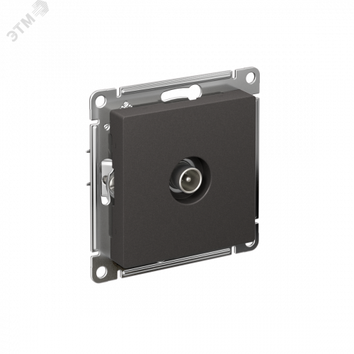 ATN001491 Розетка телевизионная оконечная TV AtlasDesign 1дБ механизм базальт SE 