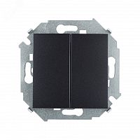 1591398-038 Выключатель 2-кл. 1п 2мод. СП Simon 15 16А IP20 250В винтов. зажим графит Simon 