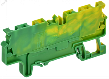 AF-CT41-00-4-K52-002 Клемма пружинная заземляющая CX2.5-4 PE 2.5кв.мм четырехконтактная ARMAFIX IEK 