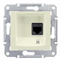 SDN4300147 Sedna Розетка компьютерная RJ45 категория 5е в рамку бежевая Schneider Electric
