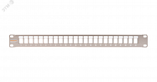 NMC-RP24-BLANK-1U-MT Патч-панель 19'' 1U наборная под 24 модуля Keystone UTP/STP металлик ЭКО14154