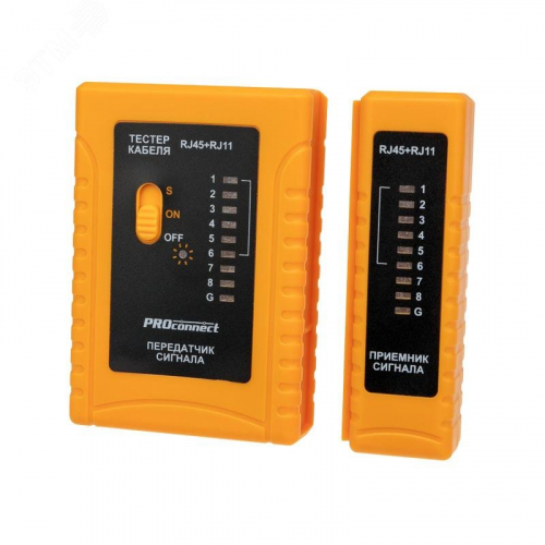 12-1006-4 Тестер кабеля RJ45+RJ11 HT-C004 PROCONNECT 