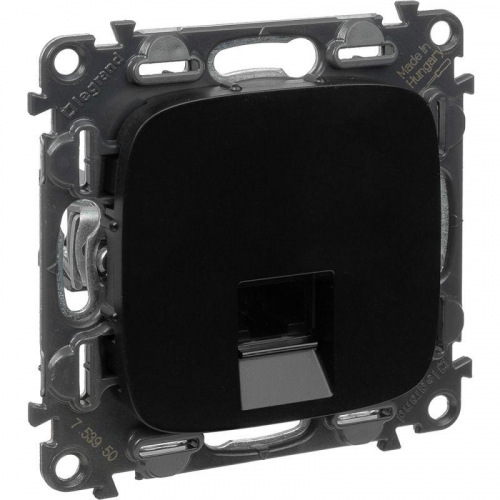 753950 Розетка компьютерная 1-м Valena Allure RJ45 кат.5E UTP с лицев. панелью механизм антрацит Leg  фото 5
