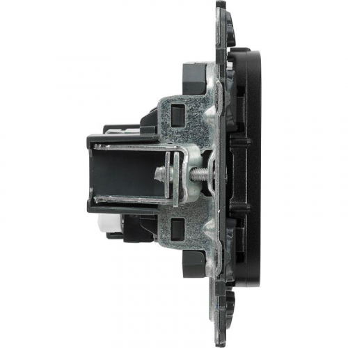 753950 Розетка компьютерная 1-м Valena Allure RJ45 кат.5E UTP с лицев. панелью механизм антрацит Leg  фото 6