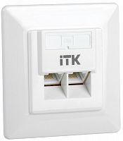 CS2-1C5EU-2-1 Розетка компьютерная 2-м СП RJ45 кат.5E UTP ITK 