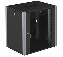 WP 6306.910 Шкаф телекоммуникационный настенный 19' 6U дверь стекло IP20. 600x350x315mm(ШхГхВ) цвет черный(RAL 9004/RAL7000) SYSMATRIX 