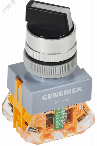 BSW50-11X2-3-21-2-K02-G Переключатель D7-11X2 2 полож. 1з+1р черный GENERIC