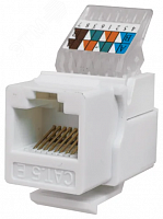 10-0312 Модуль Keystone Jack RJ45 (8P8C) UTP кат.5E без инструмента бел. SUPRLAN 