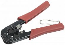 TM1-B10H Инструмент обжимной для RJ45; RJ12; RJ11 без храпового механизма с прорезиненными ручками син./оранж. ITK 
