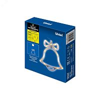 UL-00007253 Фигура светодиодная Колокольчик на батарейках 3AAA (не в/к) 16х20см Подвесная 10 светодиодов Теплый Провод прозрачный *