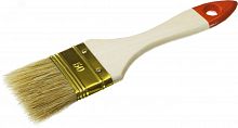 01099-050_z01 Кисть плоская ''УНИВЕРСАЛ-ОПТИМА'', светлая щетина, деревянная ручка, 50мм ЗУБР 
