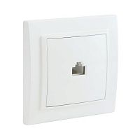 ERK01-035-10 Розетка компьютерная 1-м СП Минск RJ45 бел. Basic EKF 