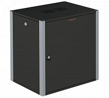 WP 6412.920 Шкаф телекоммуникационный настенный 19' 12U дверь металл IP20. 600x450x585mm(ШхГхВ) цвет черный(RAL 9004/RAL7000) SYSMATRIX 