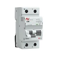 rcbo6-1pn-10C-30-ac-av Выключатель автоматический дифференциального тока 2п (1P+N) C 10А 30мА тип AC 6кА DVA-6 Averes EKF 