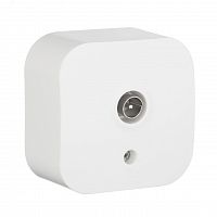 782215 Розетка для открытой установки TV тип звезда белый QUTEO IEK