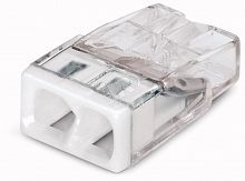 2273-202 Клемма 2x2.5мм белая/прозрачная