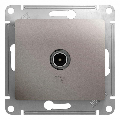 GSL001293 Розетка телевизионная TV Glossa коннектор механизм платина SE 