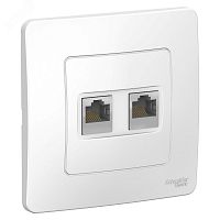 BLNIS045451 Розетка компьютерная 2-м СП Blanca RJ45 кат.5E бел. SE 