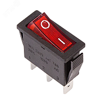 36-2210 Выключатель клавишн. 250В 15А (3с) ON-OFF красн. с подсветкой (RWB-404; SC-791; IRS-101-1C) Rexant 