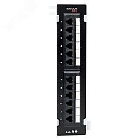 TRP-WPP-5EUTP-12 Патч-панель настенная TERACOM PRO Cat.5E неэкранированная UTP 12 портов RJ-45 Dual IDC