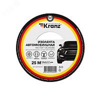 KR-09-2916 Изолента автомобильная полиэстер 0.17х19мм 25м Kranz 