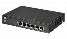 RVi-1NS04F-2T Коммутатор неуправляемый 6 портов RJ45 10 100 Мб/с PoE 65Вт RVI  С0000038073