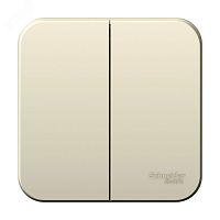 BLNVA065012 Выключатель 2-кл. ОП Blanca 6А IP20 (сх. 5) 250В с изолир. пластиной молочн. SE 