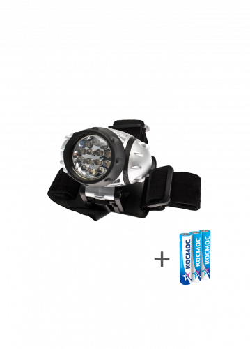 KOC-H14-LED Фонарь налобный H14LED 14LED 3хAAA/R03 КОСМОС 