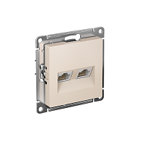 ATN000285 Розетка компьютерная 2-м AtlasDesign RJ45 кат.5E механизм беж. SE 
