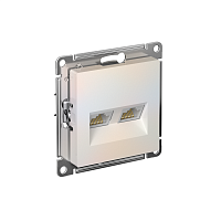 ATN000485 Розетка компьютерная 2-м AtlasDesign RJ45 кат.5E механизм жемчуж. SE 