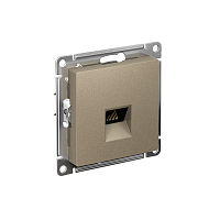 ATN000583 Розетка компьютерная AtlasDesign RJ45 кат.5E механизм шампань SE 