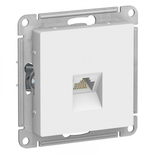 ATN000186 Розетка компьютерная AtlasDesign RJ45 кат.6A механизм бел. SE 