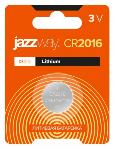 2852830 Элемент питания литиевый CR2016 3В BL-1 (блист.1шт) JazzWay 
