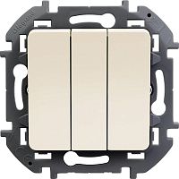 673641 Выключатель 3-кл. Inspiria 20А IP20 250В 10AX механизм сл. кость Leg 