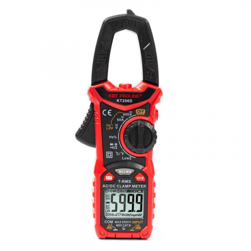 80753 Клещи токовые цифровые KT 206D "PROLINE" КВТ 