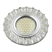 UL-00003899 Светильник DLS-L148 GU5.3 GLASSY/CLEAR GU5.3 встраив. доп. светодиод. подсветка 3Вт без лампы стекло Fametto 