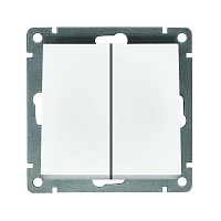 A0023 Выключатель 2-кл. СП Афина 10А IP20 механизм бел. Universal 