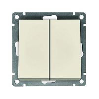 A0023-I Выключатель 2-кл. СП Афина 10А IP20 механизм сл. кость (ivory) Universal 